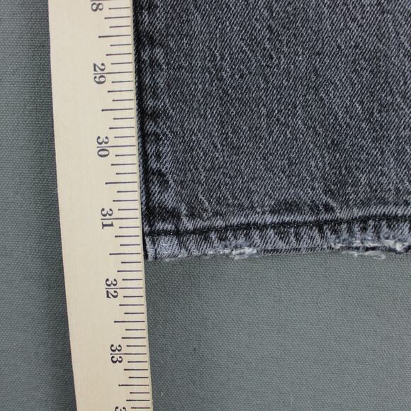 Abercrombie Fitch Jeans Mens 28x32 Black Distressed 90s Vintage Stretch Pants - Picture 7 of 9